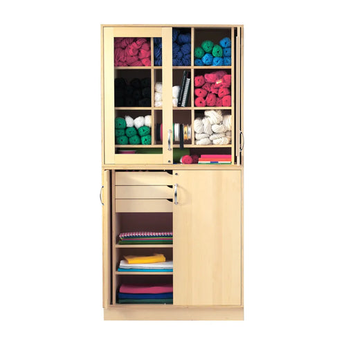 Sjöbergs Schrank 1, Glas-/Birkentür, Textilien Vorschlag