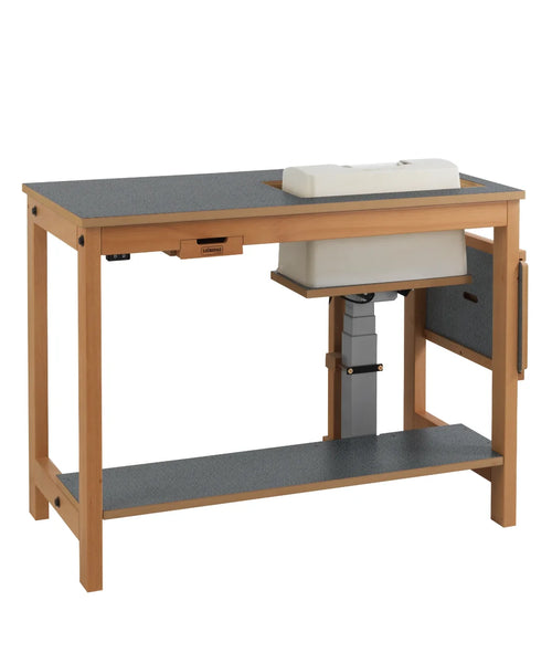 Sjöbergs Nähmaschinentisch, mit Elektrolift, dunkelgrau Virrvarr