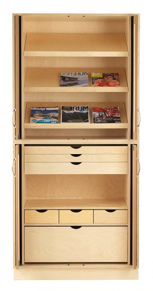 Sjöbergs Schrank 1, Glas-/Birkentür