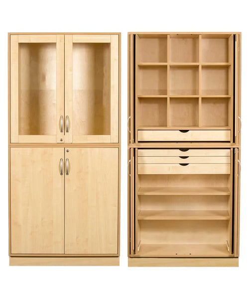 Sjöbergs Schrank 1, Glas-/Birkentür, Textilien Vorschlag