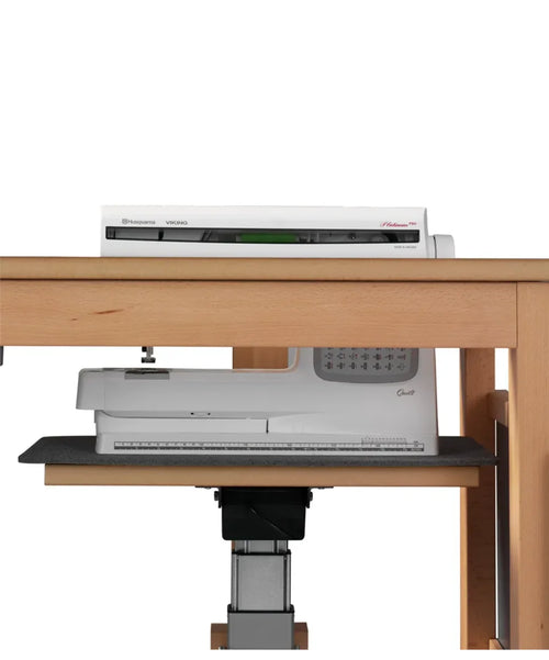 Sjöbergs Nähmaschinentisch, mit Elektrolift, dunkelgrau Virrvarr