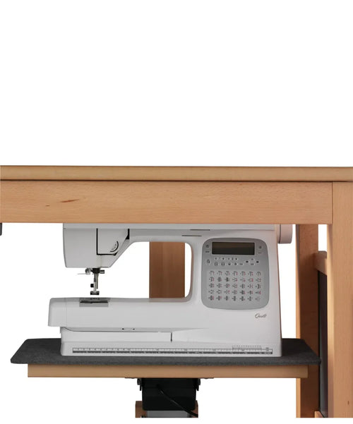 Sjöbergs Nähmaschinentisch, mit Elektrolift, dunkelgrau Virrvarr